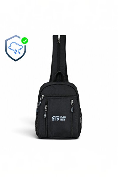 SEVENTEEN 4902 Waterresistant Black Body Bag Crossbody Bag