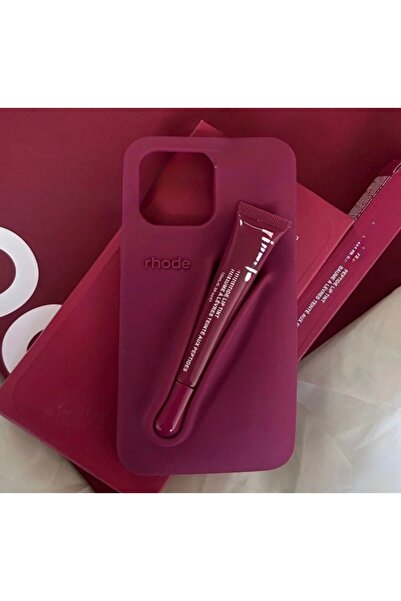İPHONE 15 UYUMLU RUJLU KILIF (BORDO)