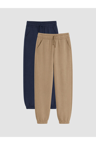 LC Waikiki Lcw Kids Beige Boys' Jogger Sweatpants 2-Pack