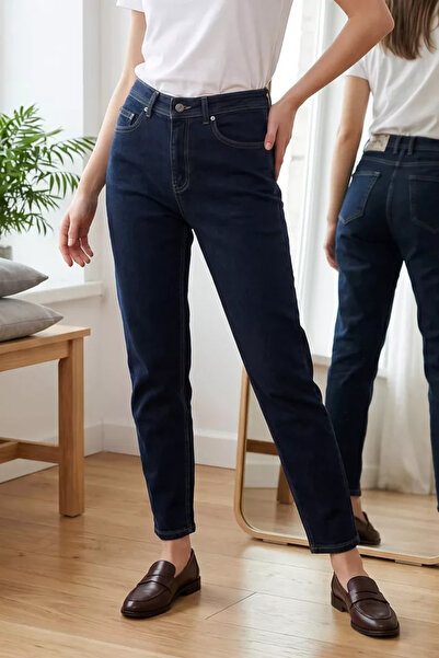TOZLU Γυναικείο τζιν παντελόνι με ψηλή μέση από λύκρα