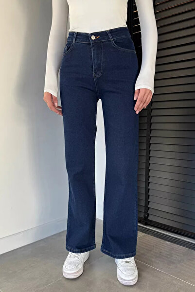 TOZLU Pantaloni de damă din denim Lycra cu talie înaltă