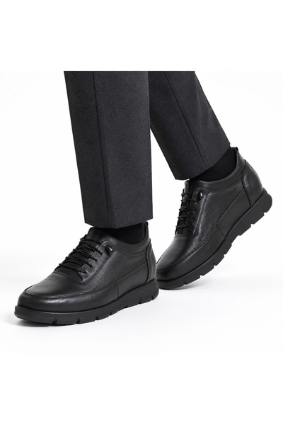 DAD WOLF Men's Genuine Leather Inside-Out Shoes with Gel Support and Smart La...