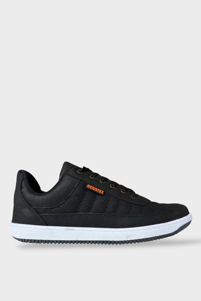 Jagulep Men's Orthopedic Skin Comfortable Sports Shoes Black - White
