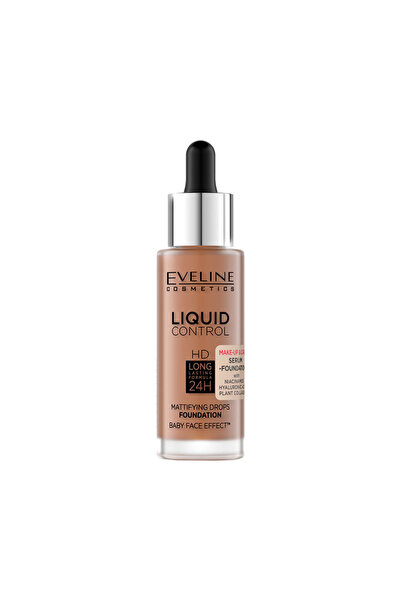 Eveline Fond de ten lichid HD picături, matifiant - 065 TOFFEE 30ml