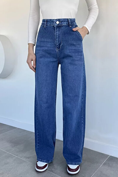 TOZLU Women's High Waist Palazzo Jean Denim Pants