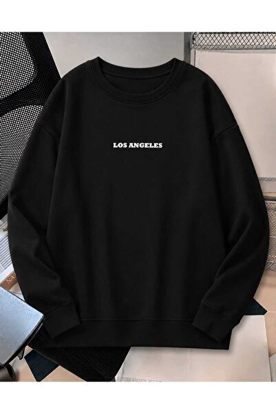 COHERENT Unisex Women/Men Losangeles Custom Printed Colorful Oversize Crew Ne...