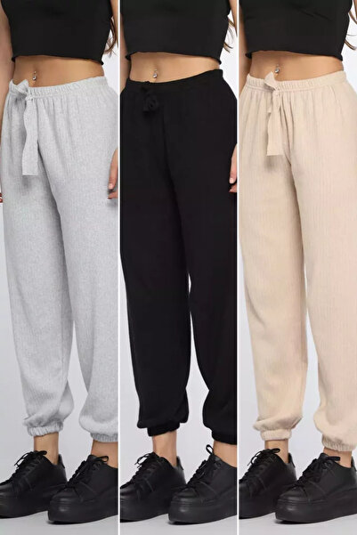 TOZLU 3-Piece Trousers with Elastic Cuffs