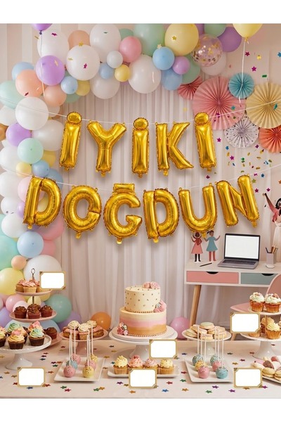 İyiki Doğdun Gold Folyo Balon