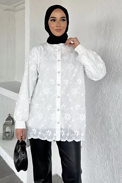 TOZLU Gülseli Floral Patterned Hijab Tunic