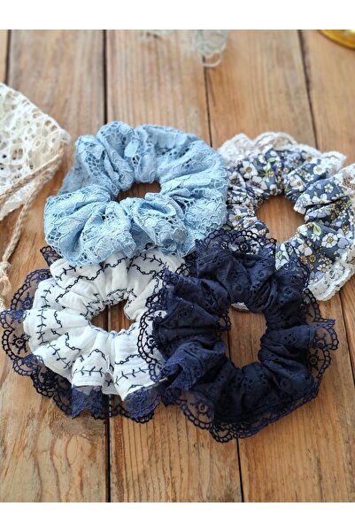 Mufincollection Set of 4 Elastic Lace Detailed Buckles with Lace Details in M...