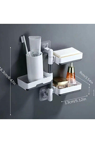 Generic Suport rotativ multifuncțional, pentru baie, din plastic rezistent