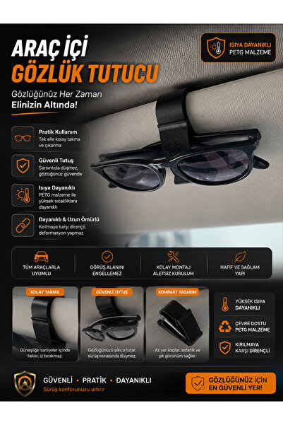 Araç İçi Gözlük Tutucu