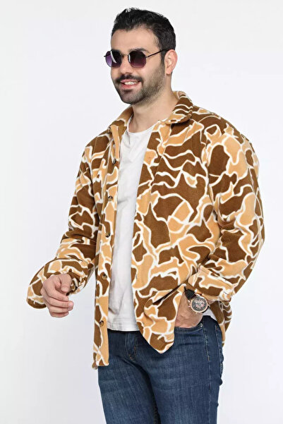 TOZLU Cămașă din fleece cu model pentru bărbați