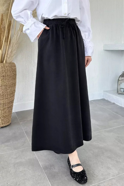 TOZLU Elastic Waist Tencel Fabric Hijab Skirt