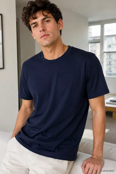 TOZLU Men's crew neck basic t-shirt