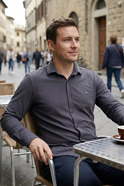 TOZLU Men's Long Sleeve Shirt