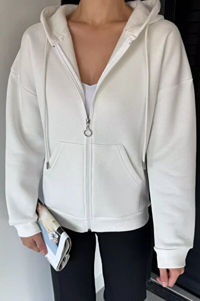 TOZLU Gülseli Women's Three-Thread Shaded Hooded Sweatshirt