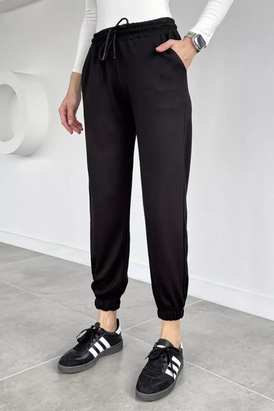TOZLU Women's Elastic Waist and Cuff Sweatpants