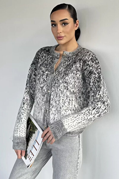 TOZLU Patterned knit cardigan