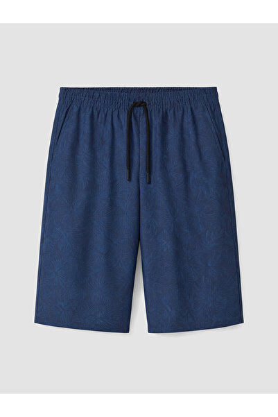 LC Waikiki Nevavm Men's Knee-Length Swim Shorts with Difference in Length
