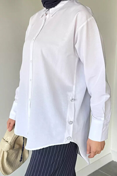 TOZLU Hijab Shirt with Side Button Detail