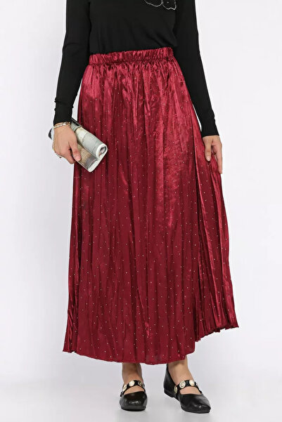 TOZLU Elastic Waist Stoned Hijab Skirt