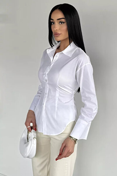 TOZLU Women's Back Lace-Up Shirt