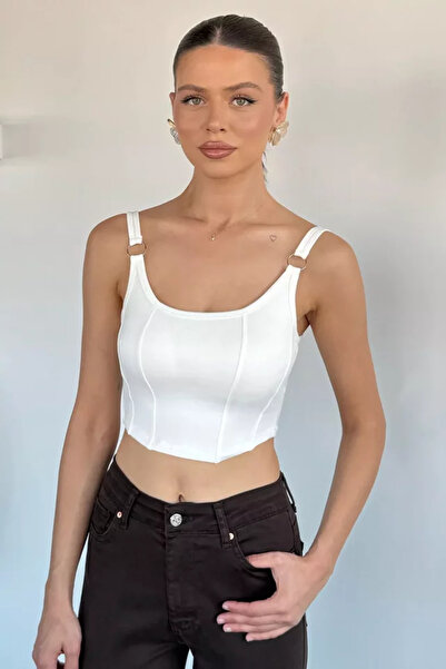 TOZLU Women's Ringed Covered Bustier