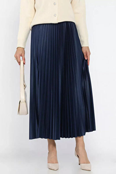 TOZLU Pleated hijab skirt with elastic waist