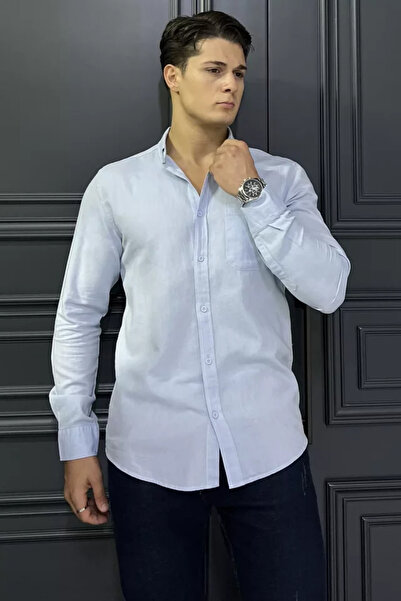 TOZLU Single pocket long sleeve men's shirt