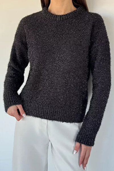 TOZLU Gülseli Women's Silvery Knitwear Sweater