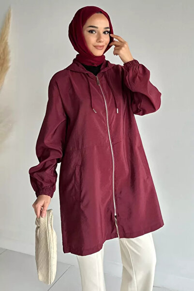 TOZLU Căciulă cu glugă și fermoar, cu design sezonier, pentru hijab