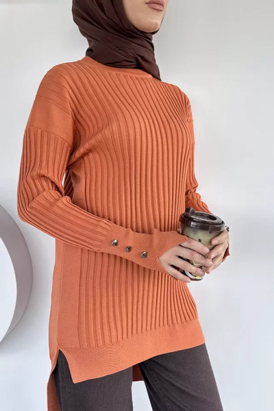 TOZLU Gülseli Crew Neck Hijab Knitwear Tunic