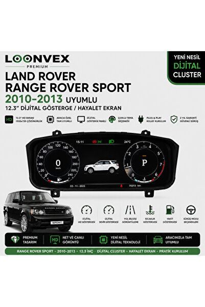 LOONVEX Premium Range Rover Sport 2010-2013 12.3” Dijital Gösterge – Hayalet ...