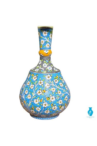 Generic Brand 30 cm Handcrafted Decorative Vase with Detailed Floral Design