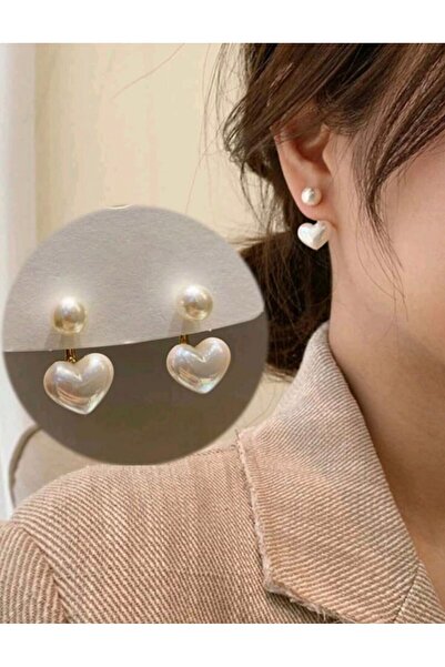 Mega Bazaar Pearl Detailed Transparent Earrings
