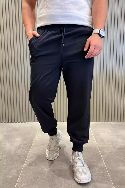 TOZLU Men's Ribbed Cuffed Sweatpants
