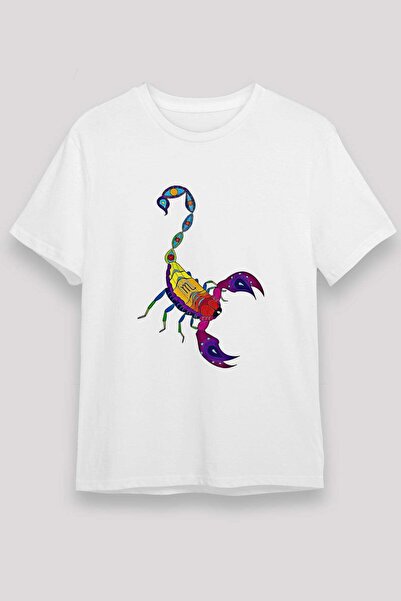 Darkhane Colorful Scorpion Drawing Printed T-Shirt