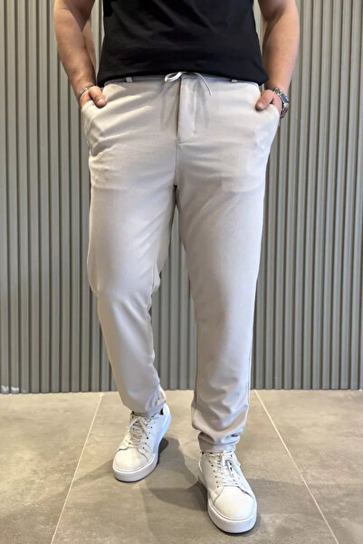 TOZLU Men's Jogger Pants with Waist Tie and Zipper