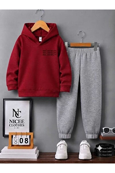 NC Nicee Clothes Детски унисекс комплект анцуг (Идеален зимен комплект с щампа)