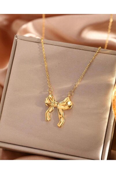 Mega Bazaar Women's Necklace with Bow Detail