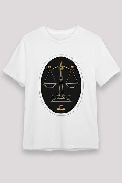 Darkhane Libra Zodiac Symbol Printed T-Shirt