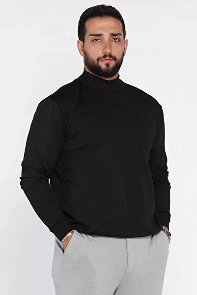 TOZLU Pulover tricotat de bază cu guler înalt pentru bărbați