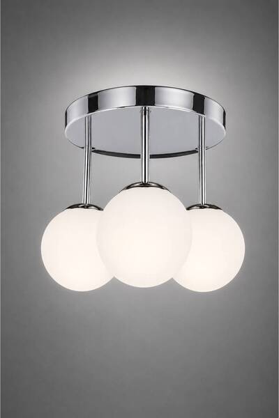 MINIMAL ETICARET VE BILGI TEKNOLOJILERI The Line Silver Chrome Plafonyer 3'lü...