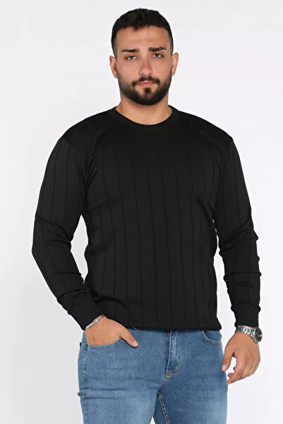 TOZLU guler rotund Pulover tricotat pentru bărbați cu model