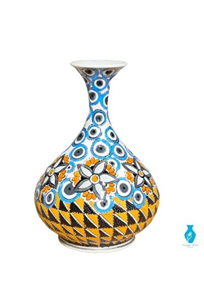 Generic Brand Handmade Turkish Ceramic Decorative Vase - 20 cm