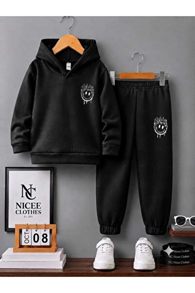Leto Lykia Unisex Tracksuit (Smiling Face Emoji Winter Print)