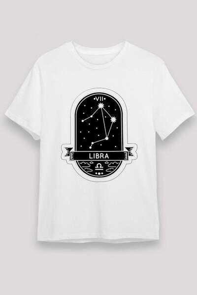 Darkhane Libra Zodiac Constellation Printed T-Shirt
