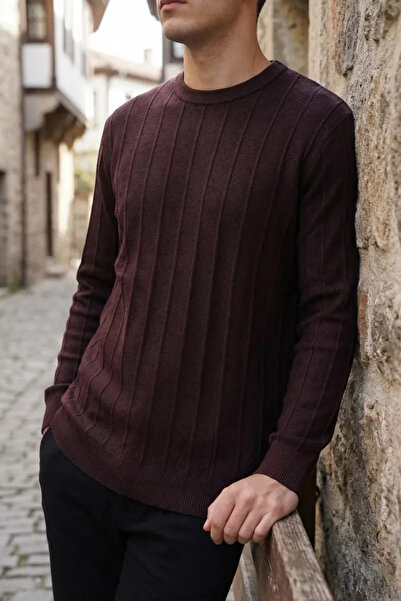 TOZLU Crew Neck Men's Knitwear Sweater