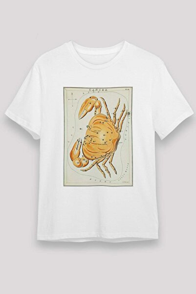 Darkhane Cancer Zodiac Map Printed T-Shirt